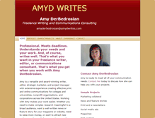 Tablet Screenshot of amydwrites.com